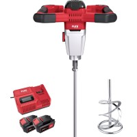 Аккумуляторный двухступенчатый перемешиватель Flex с трехпозиционным переключателем скоростей вращения MXE 18.0-EC/5.0 Set + WR2 120