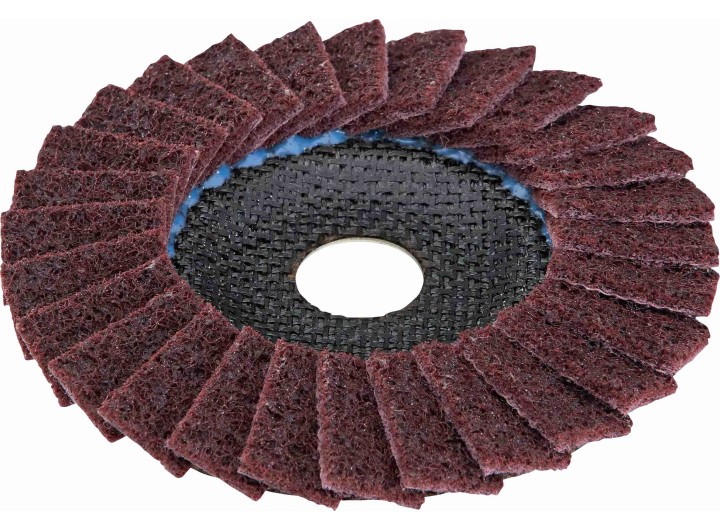 Шлифовальный лепестковый диск Flex SC-VL из нетканого полотна для металла и нержавеющей стали, выпуклый