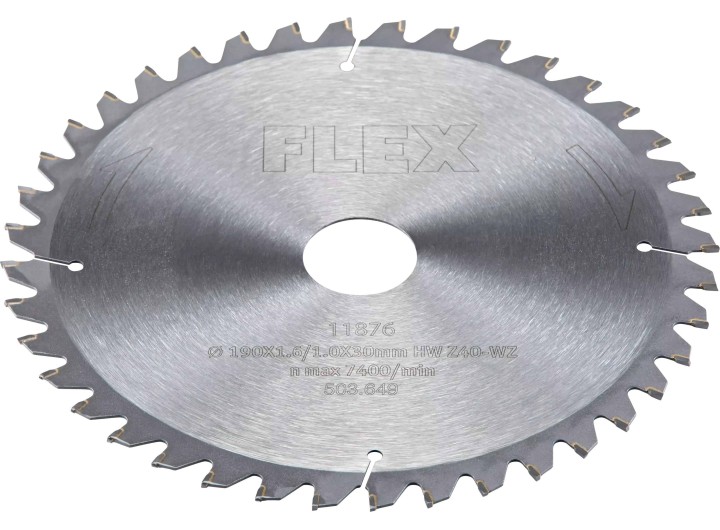 Пильный диск специальный Flex D190x1,6/1,0x30 HW Z40/15° WZ