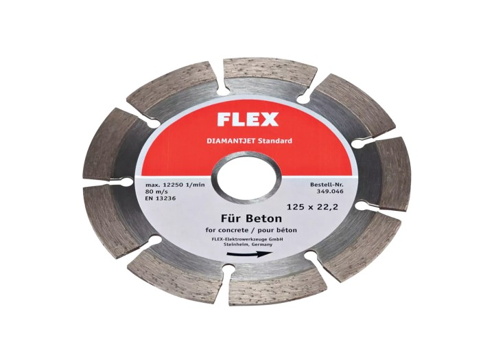 Алмазный режущий диск Flex Diamantjet по бетону Standard Beton Ø125